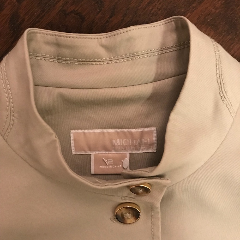 MICHAEL Michael Kors Beige Army-Style Blazer - Picture 4 of 4